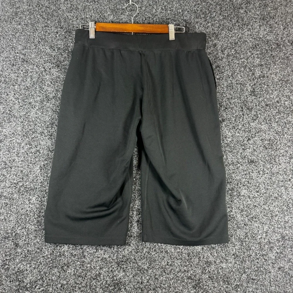 Nike Womens FIT DRY Athletic Capri Pants Black Training Crops Large RN56323
